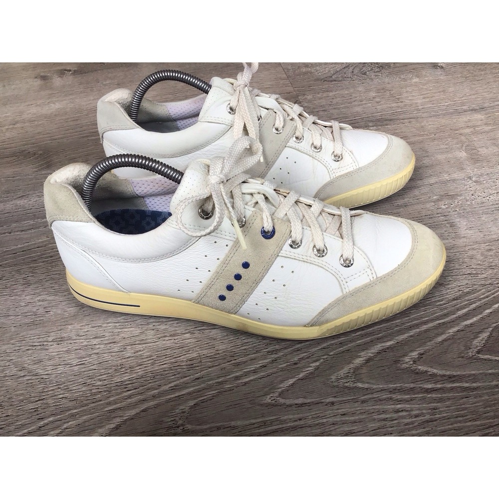 ECCO Street Premiere Spikeless Golf Shoes White Leather Men's 42 EU / 8.5 US